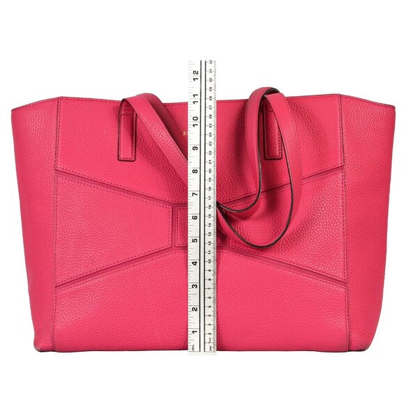 Kate Spade Bridge Place Pink Pebbled Leather X-Large Flamingo Bow Tote - Picture 9 of 12